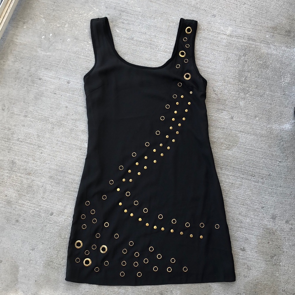 Sugar lips dress sleeveless,  studded suede